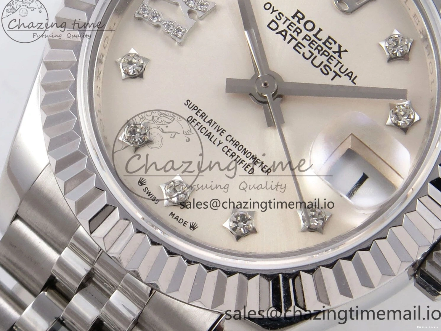 0115 DateJust 28MM 279174 SS GMF 1:1 Best Edition 904L Steel Silver Star Diamonds Dial on Jubilee Bracelet A Trendy 1140